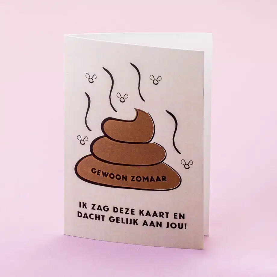 Wenskaart Zomaar drol