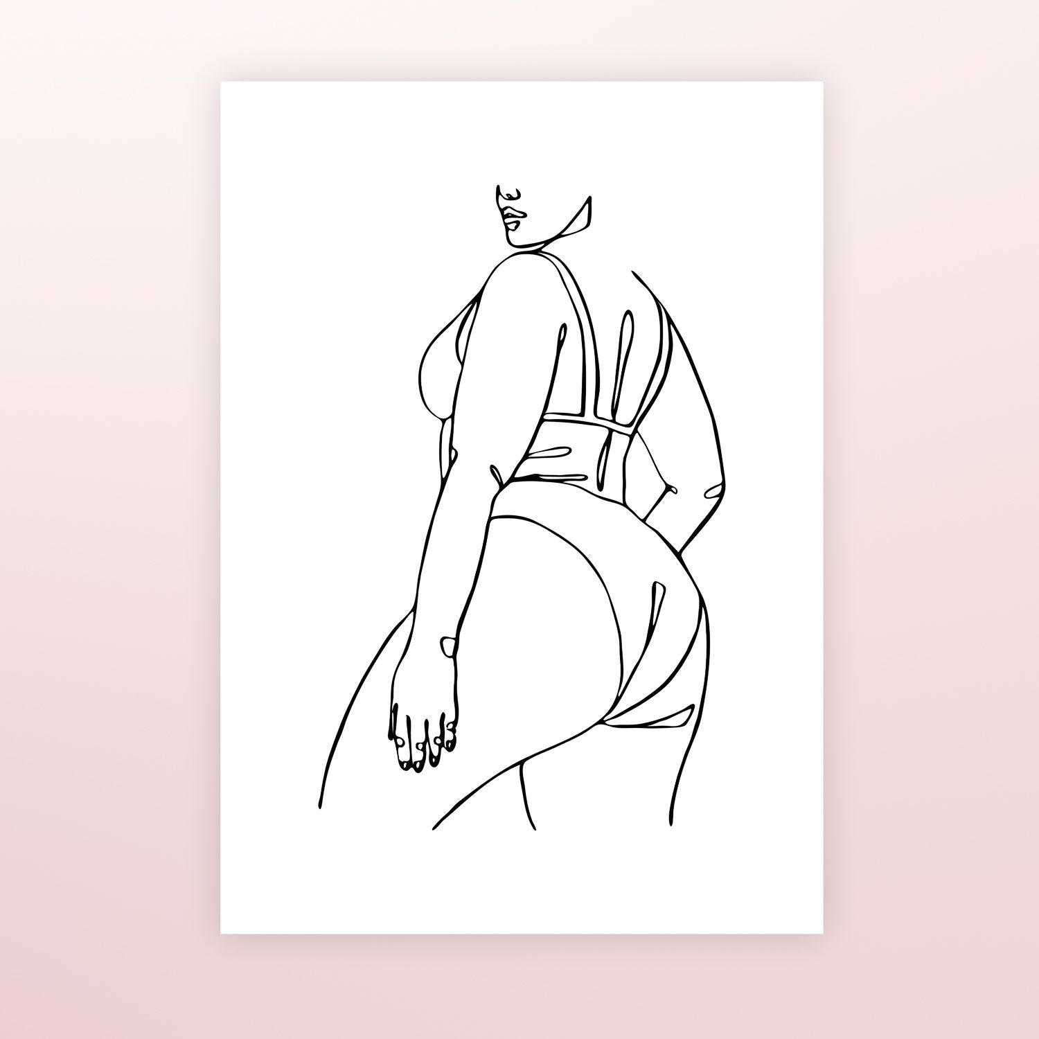 Poster Body Positive Lineart - Achteraanzicht (A2 Formaat) Poster Body Positive Lineart - Achteraanzicht (A2 Formaat)