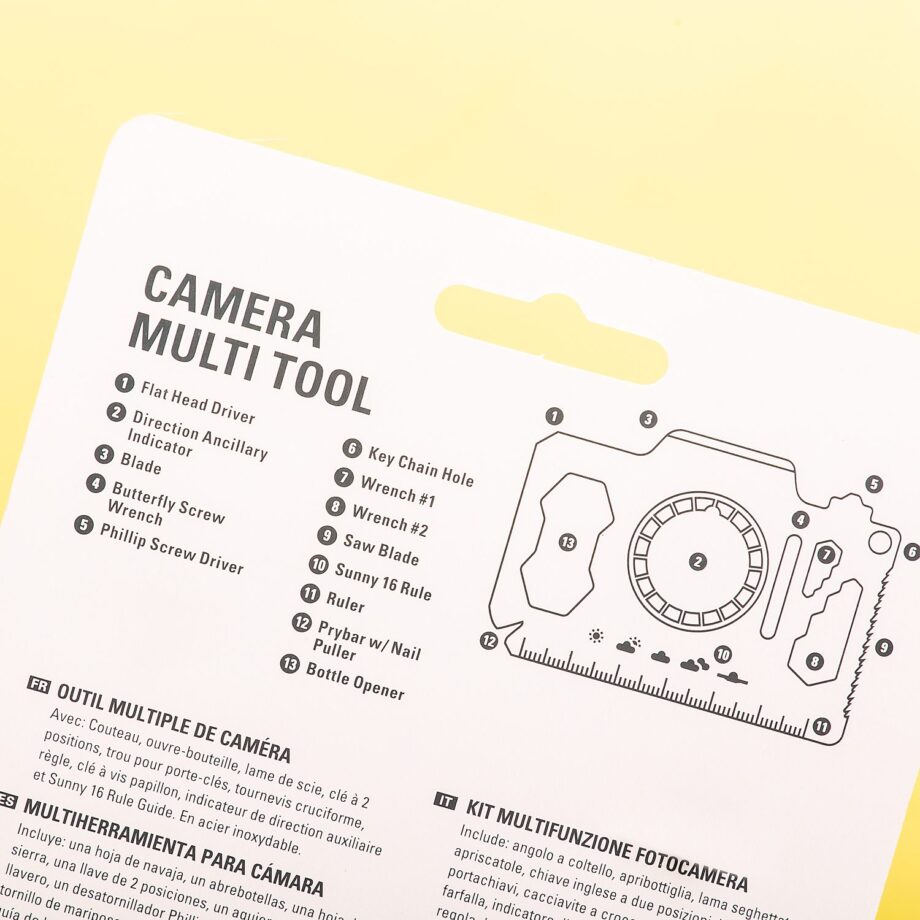 Camera creditcard multitool