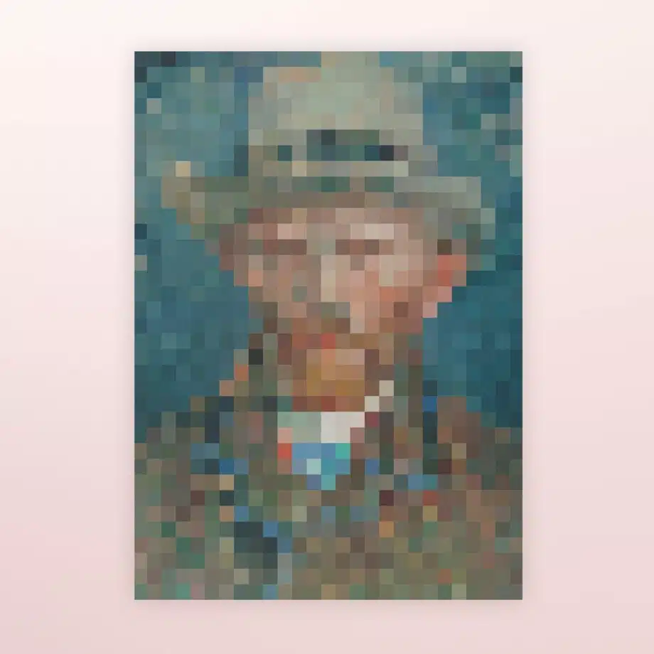 Poster Pixel schilderij - Van Gogh