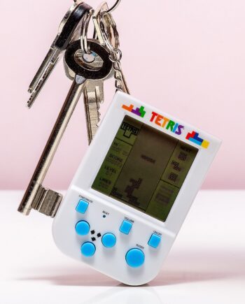 Tetris spelcomputer met sleutelhanger