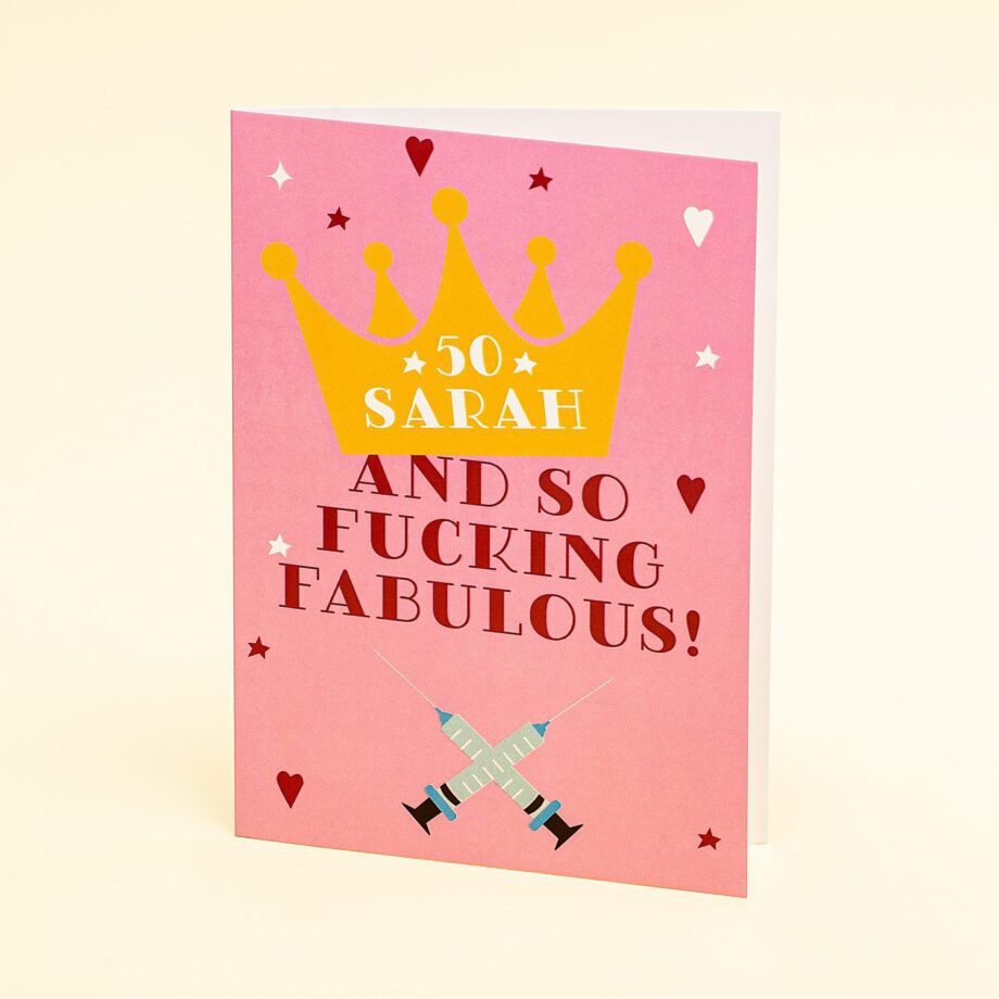 Wenskaart Fucking Fabulous Sarah