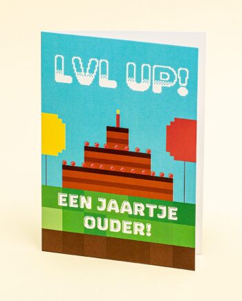 Wenskaart Verjaardag Level Up