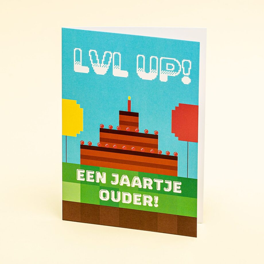 Wenskaart Verjaardag Level Up