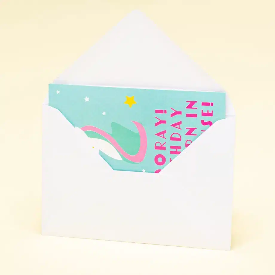 Wenskaart Birthday Unicorn