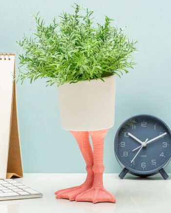 Bloempot met flamingopoten