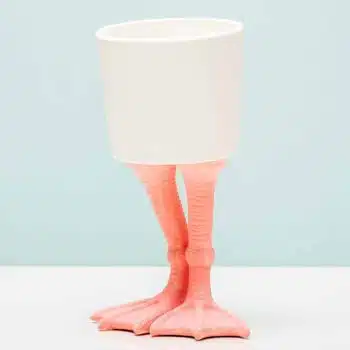 Bloempot met flamingopoten - Groot