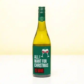 Kerst wijnfles All I want for Christmas is wine - Wit (Sauvignon Blanc)