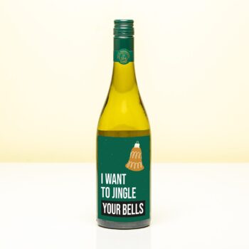 Kerst wijnfles I want to jingle your bells - Wit (Sauvignon Blanc)