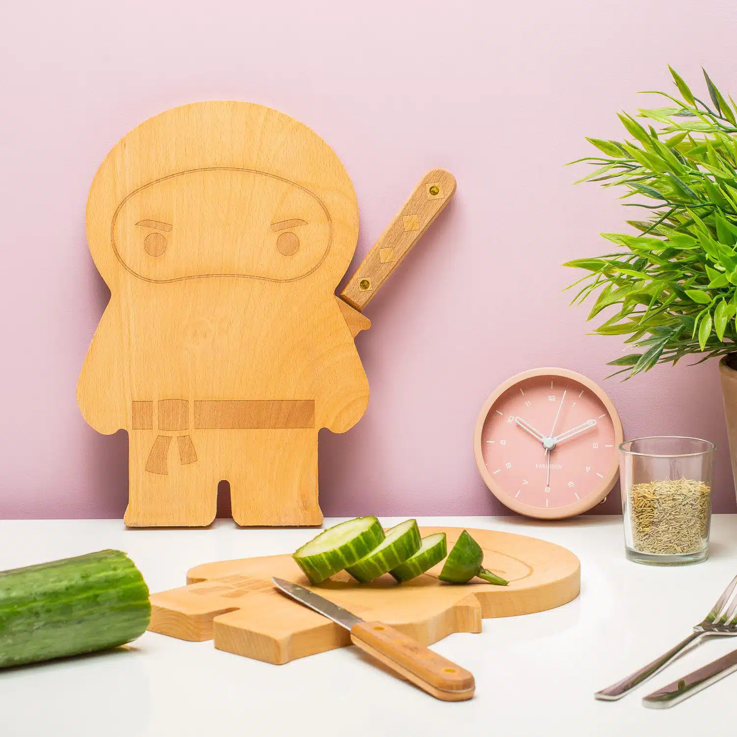 Ninja snijplank en mes