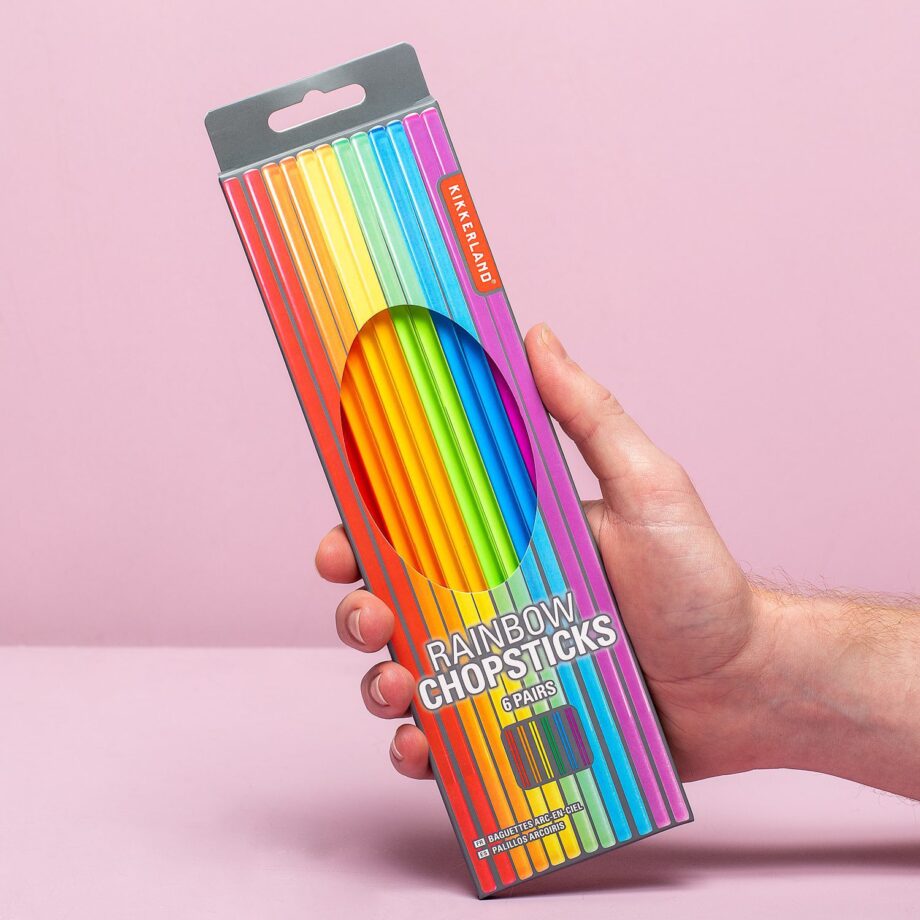 Regenboog eetstokjes (set van 6)