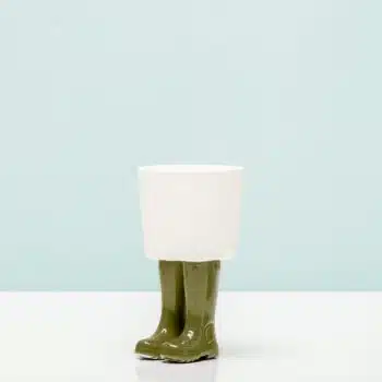 Regenlaarzen bloempot - Klein/groen