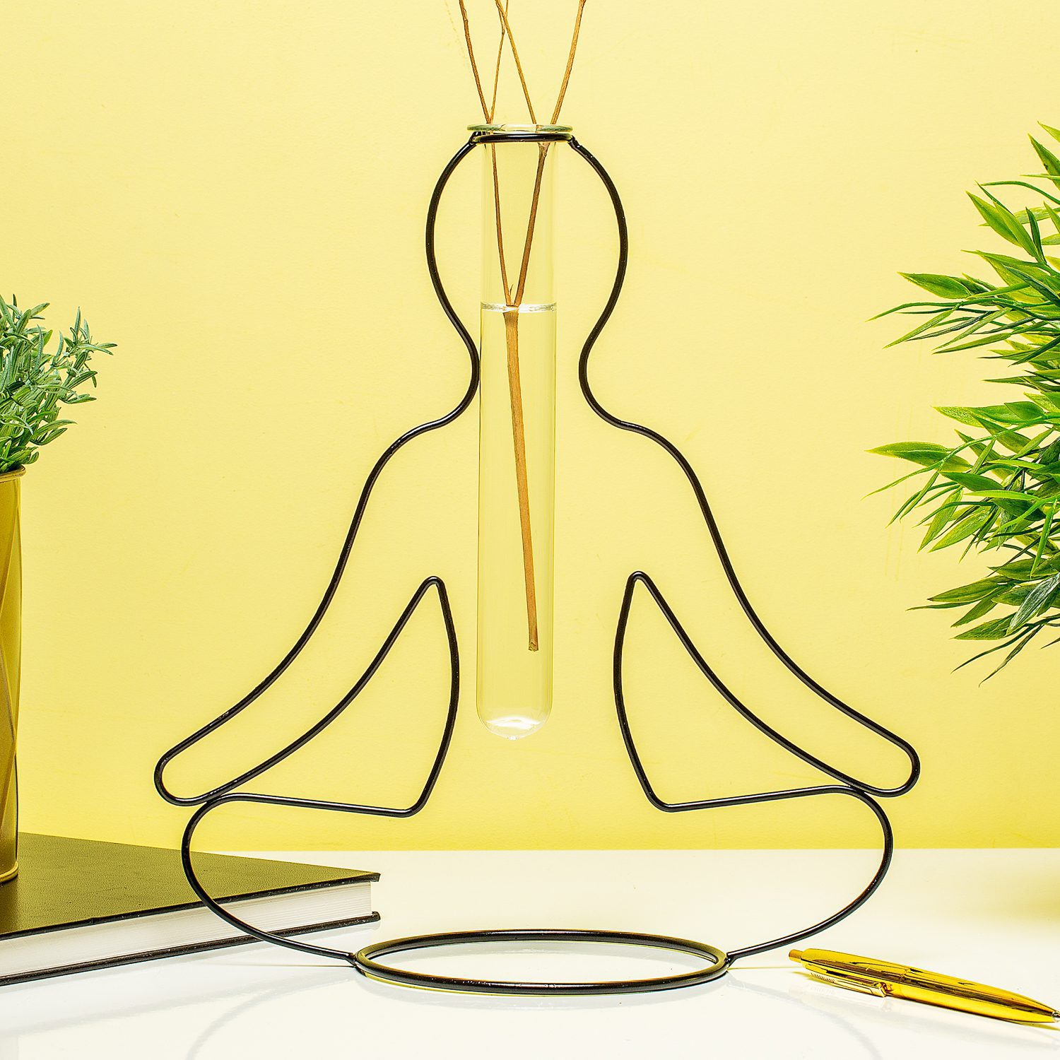 Silhouette Draadvaas - Yoga Silhouette Draadvaas - Yoga