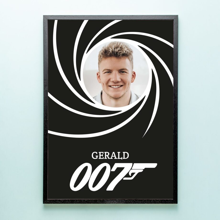 Gepersonaliseerde poster James Bond (A2 formaat)