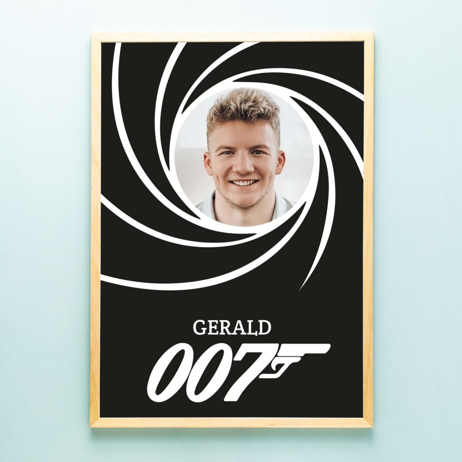Gepersonaliseerde poster James Bond (A2 formaat)