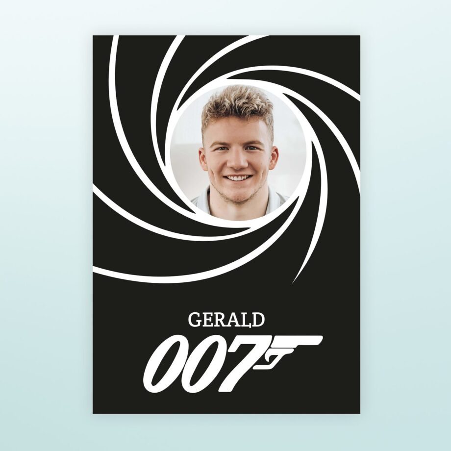 Gepersonaliseerde poster James Bond (A2 formaat)