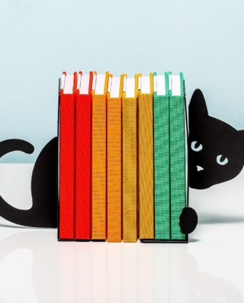 Verstopte kat boekensteun (set van 2)
