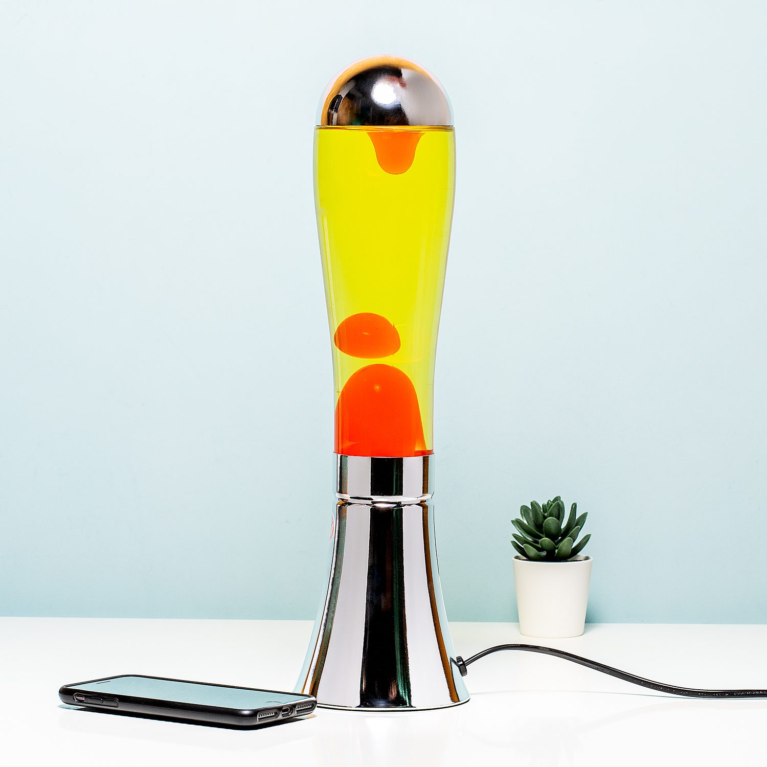 Magma Zilverkleurige Lavalamp