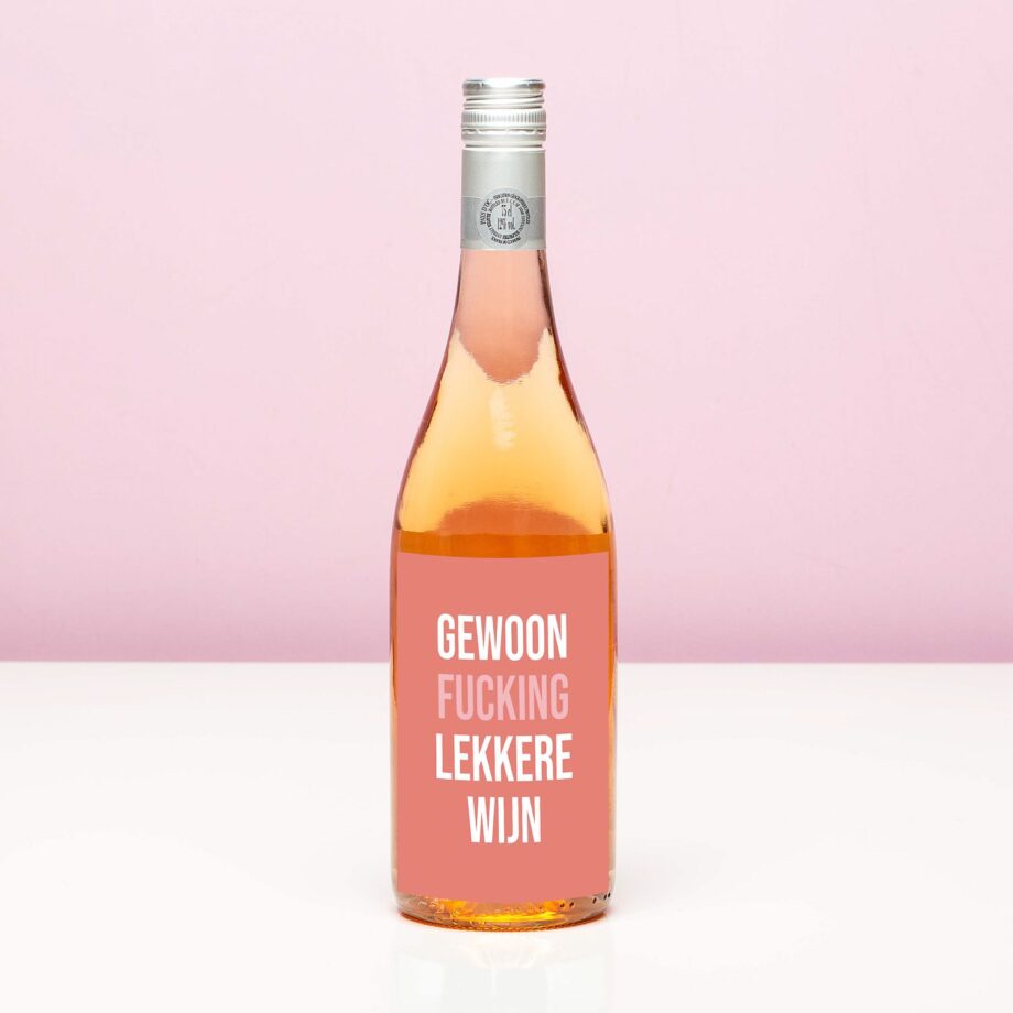 Wijnfles Gewoon fucking lekkere wijn