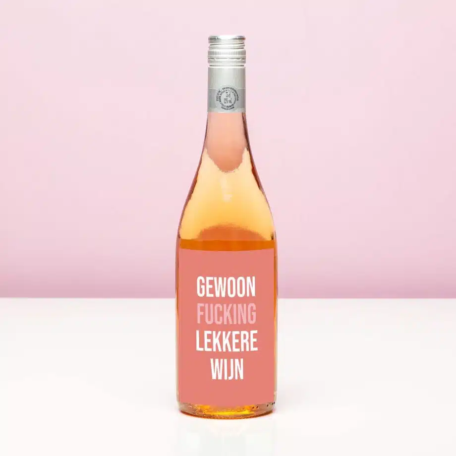 Wijnfles Gewoon fucking lekkere wijn