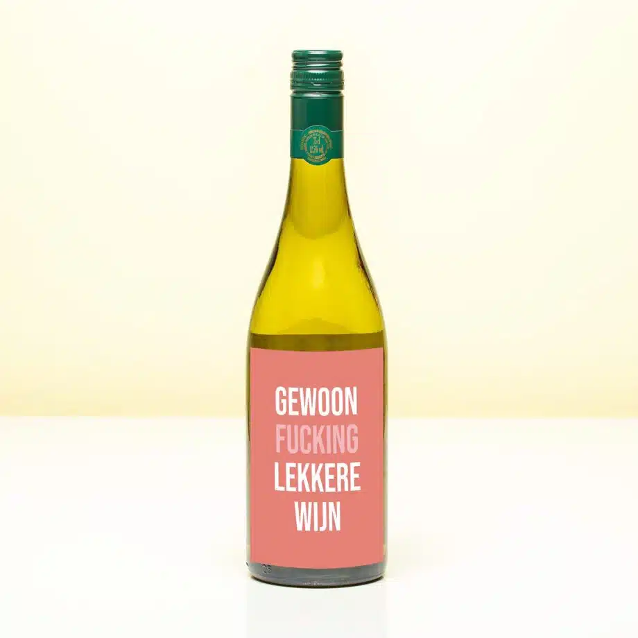 Wijnfles Gewoon fucking lekkere wijn