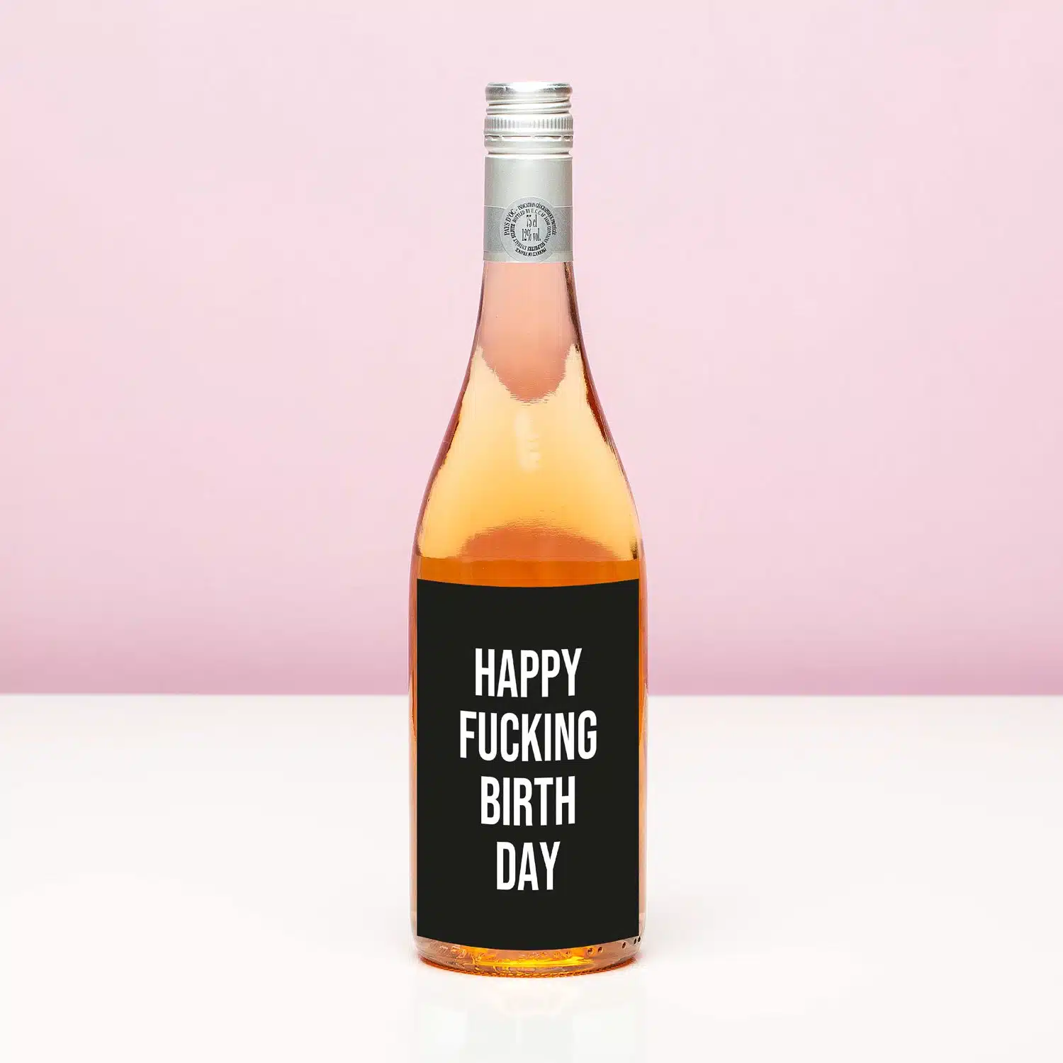 Wijnfles Happy fucking birthday