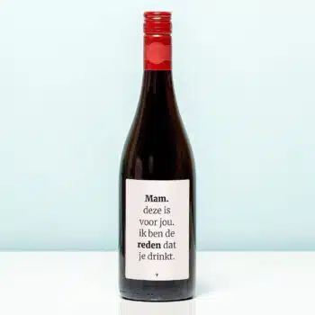 Wijnfles De reden dat ze drinkt