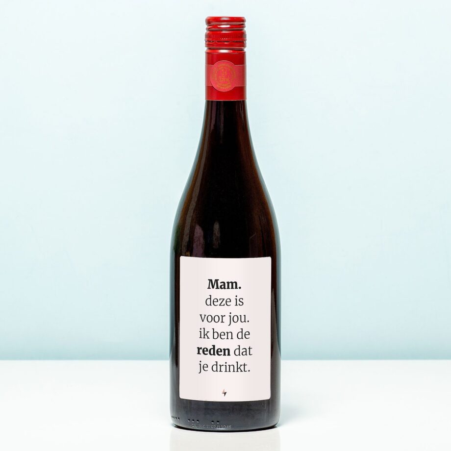 Wijnfles De reden dat ze drinkt