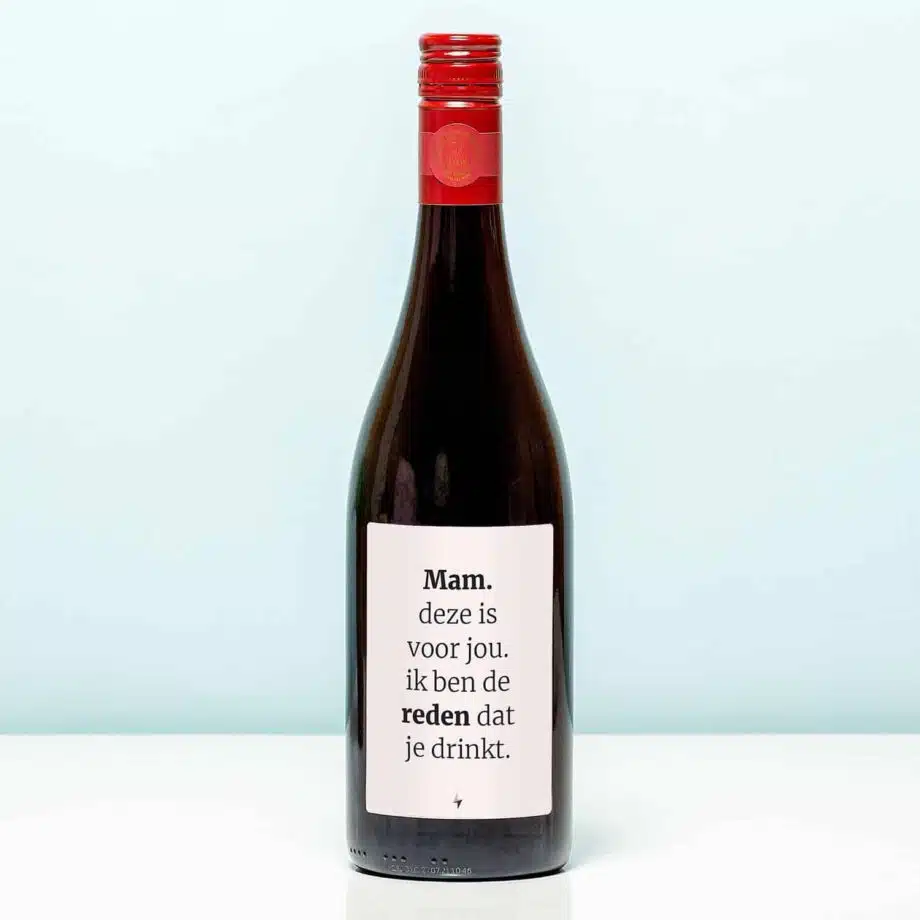 Wijnfles De reden dat ze drinkt