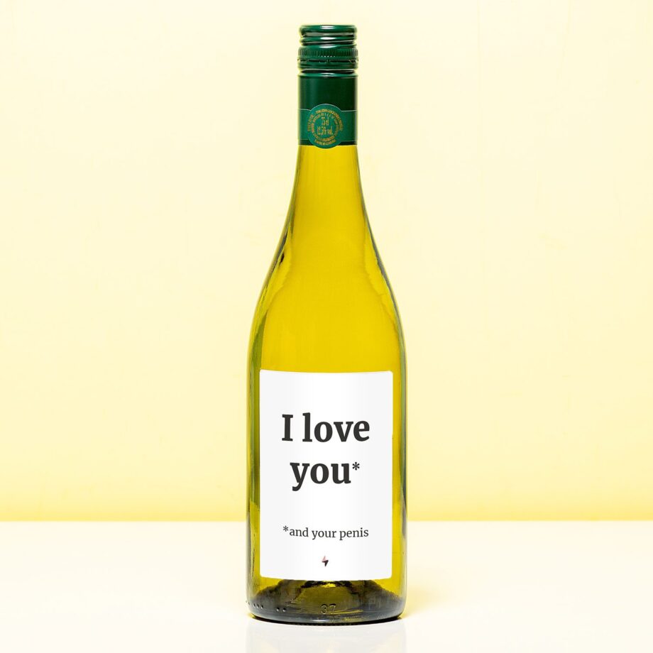 Wijnfles I love you (and your penis)