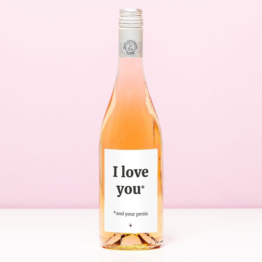 Wijnfles I love you (and your penis)