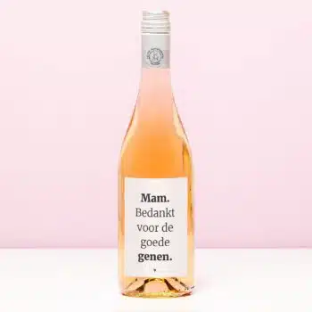 Wijnfles Mam bedankt voor de goede genen