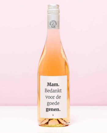 Wijnfles Mam bedankt voor de goede genen