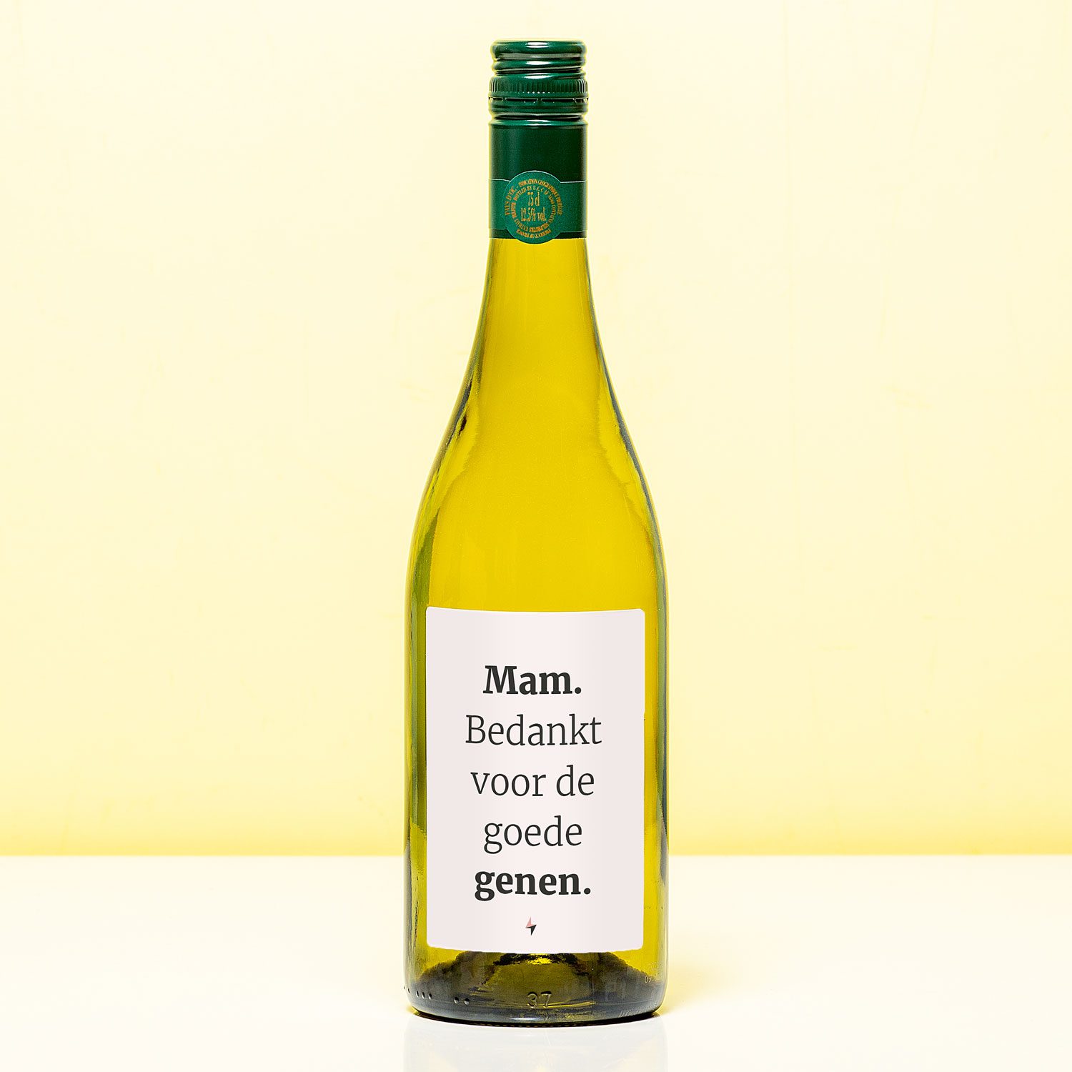 Wijnfles Mam Bedankt Voor De Goede Genen - Wit (Sauvignon Blanc)