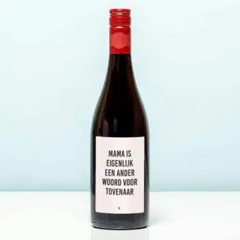 Wijnfles Eigenlijk een tovenaar - Rood (Merlot)