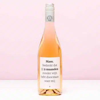 Wijnfles 9 maanden zonder wijn - Rosé (Blush Rosé)