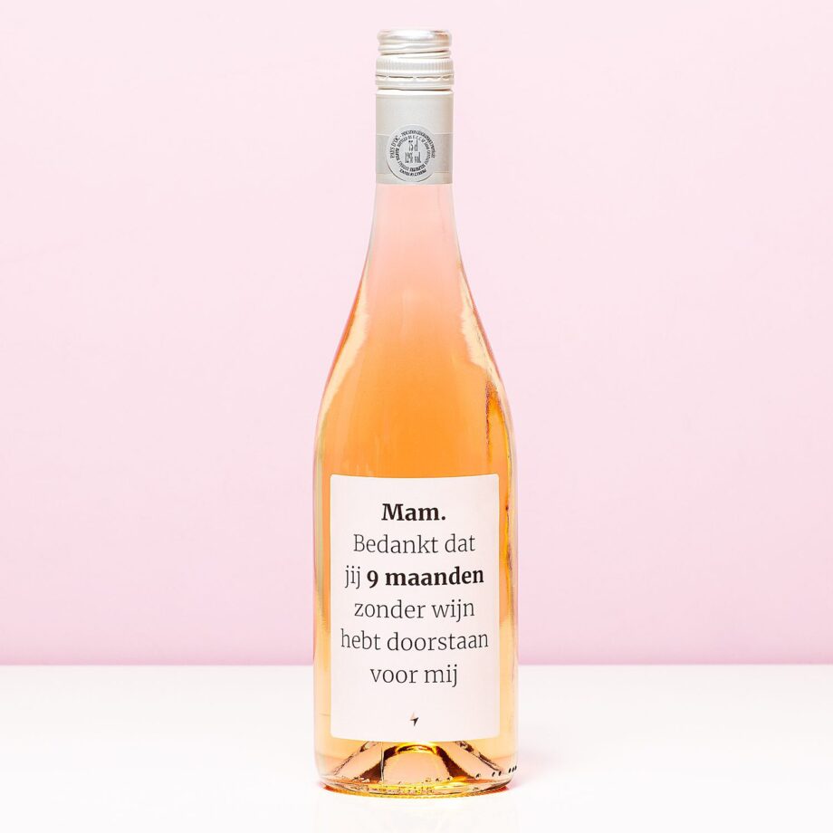 Wijnfles 9 maanden zonder wijn