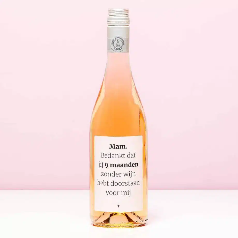 Wijnfles 9 maanden zonder wijn