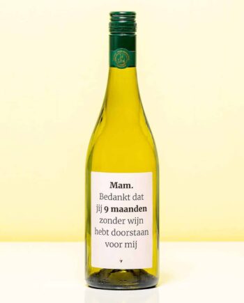 Wijnfles 9 maanden zonder wijn