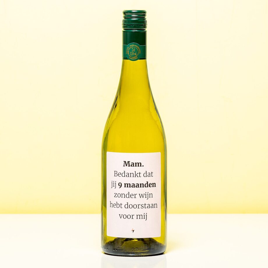 Wijnfles 9 maanden zonder wijn
