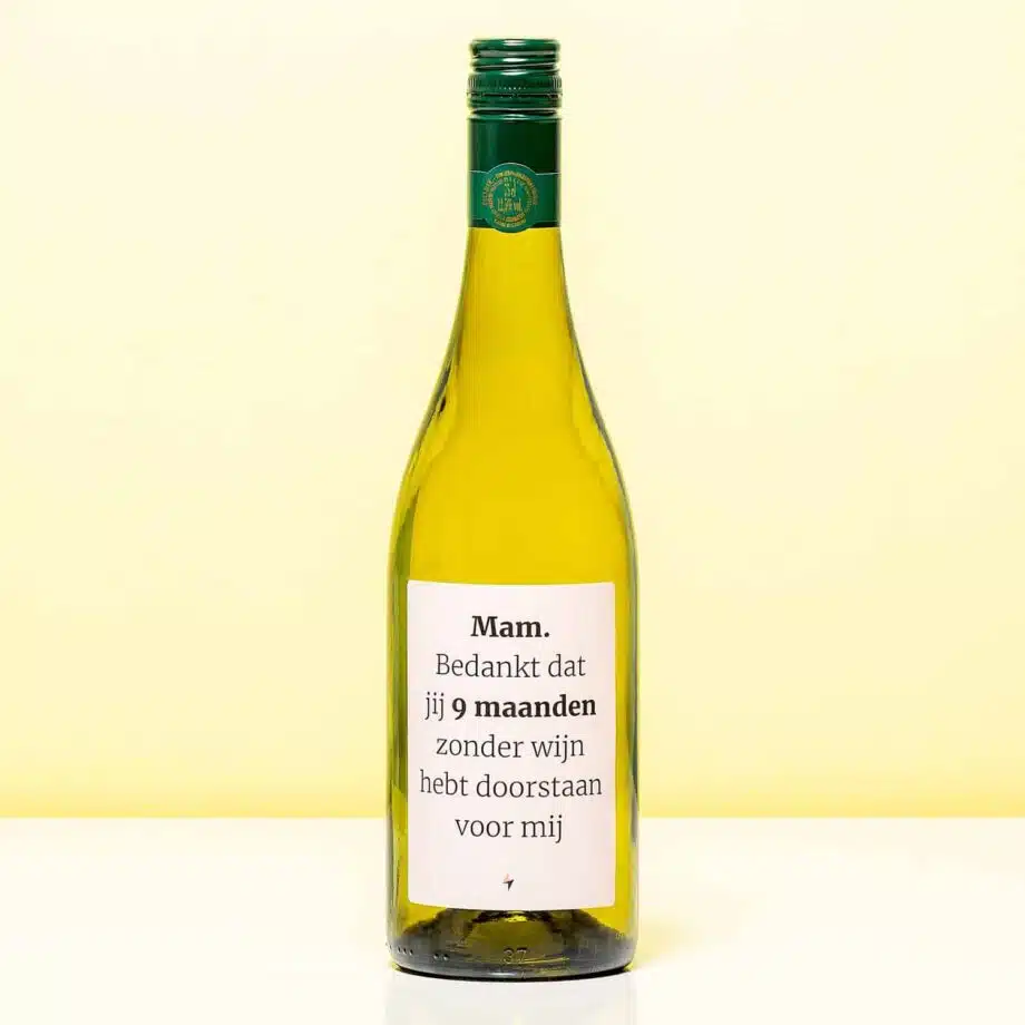Wijnfles 9 maanden zonder wijn