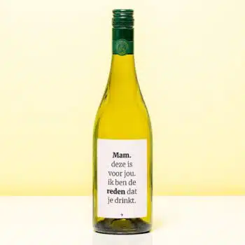 Wijnfles De reden dat ze drinkt - Wit (Sauvignon Blanc)