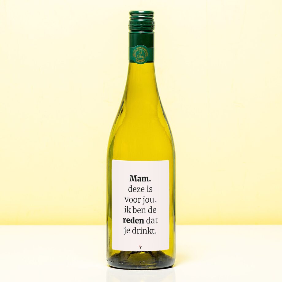 Wijnfles De reden dat ze drinkt