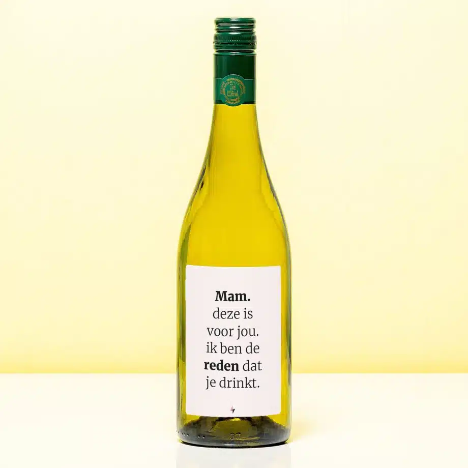Wijnfles De reden dat ze drinkt