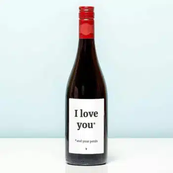 Wijnfles I love you (and your penis) - Rood (Merlot)