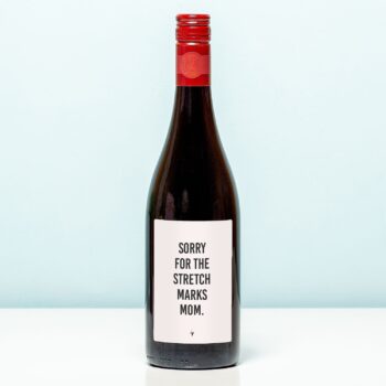 Wijnfles Sorry for the stretch marks - Rood (Merlot)