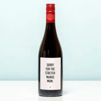 Wijnfles Sorry for the stretch marks - Rood (Merlot)