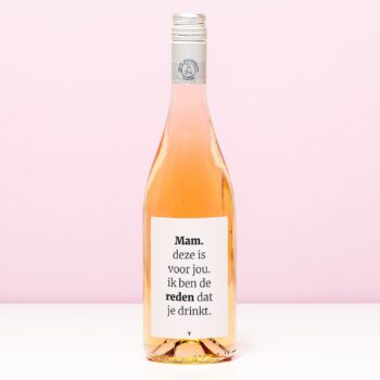 Wijnfles De reden dat ze drinkt - Rosé (Blush Rosé)