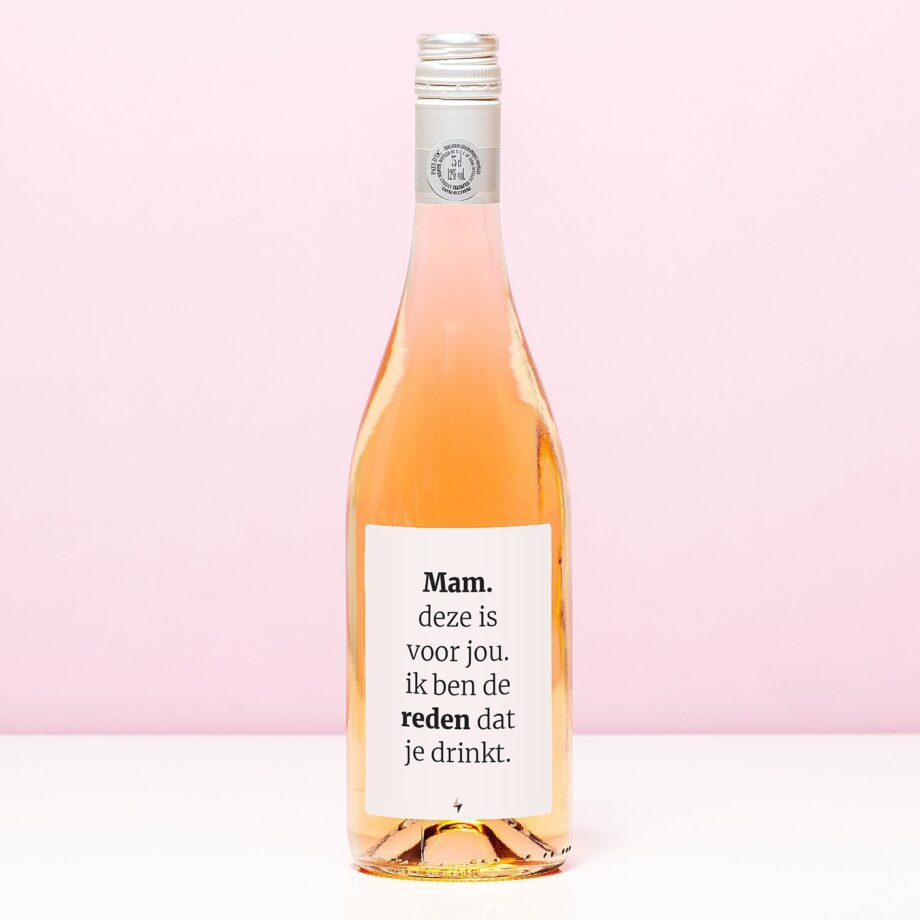 Wijnfles De reden dat ze drinkt