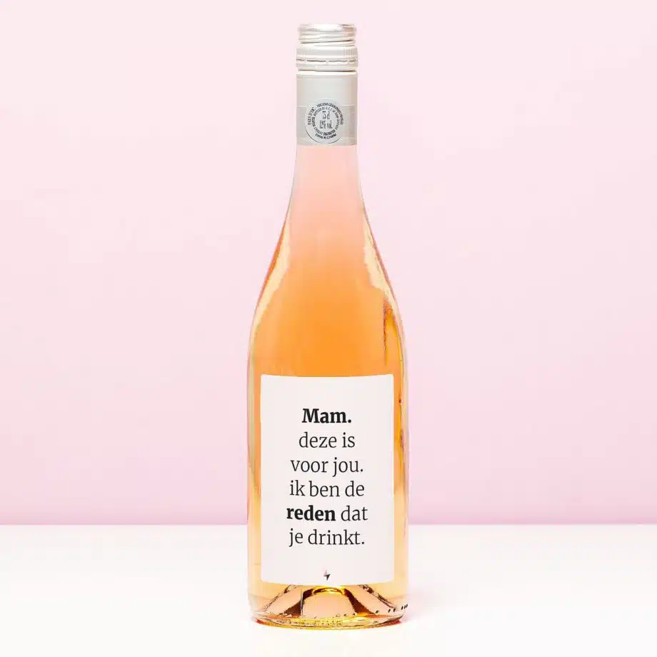 Wijnfles De reden dat ze drinkt